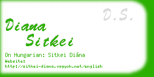 diana sitkei business card