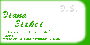 diana sitkei business card